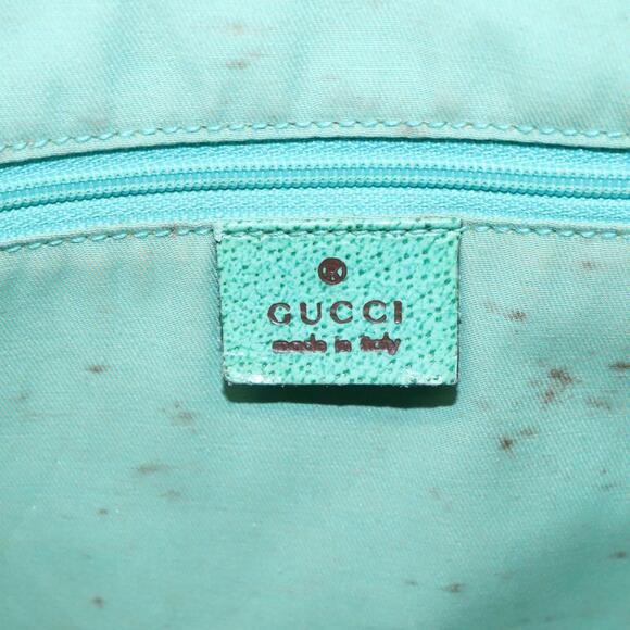GUCCI GG Canvas Tote Bag Beige Green Silver - Picture 14 of 16